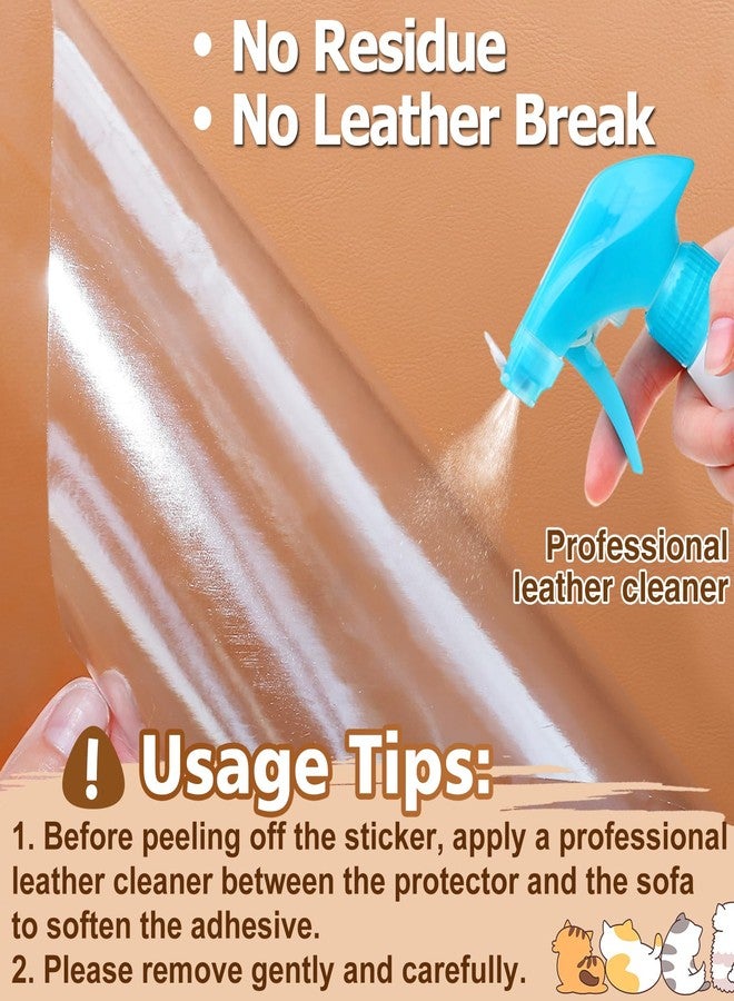 Acostop Cat Scratch Furniture Protector - Specially Designed for Leather Furniture, Easy to Remove Anti-Scratch Couch Protector from Cat, No Pins, 16 Pack - Image 2